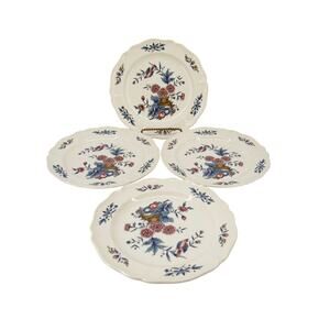 Set of 4 Wedgwood Williamsburg Potpourri Tableware Salad Plates 8 1/4" TKD510